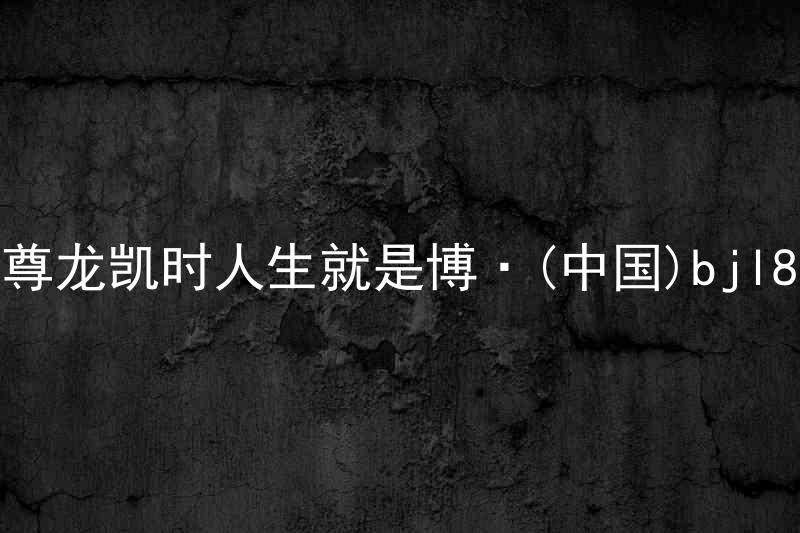 尊龙凯时人生就是博·(中国)bjl8